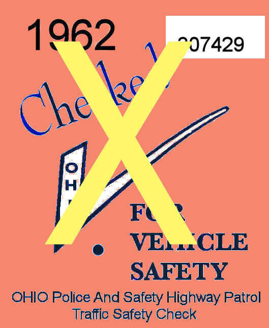 (image for) 1962 Ohio Safety Inspection Sticker